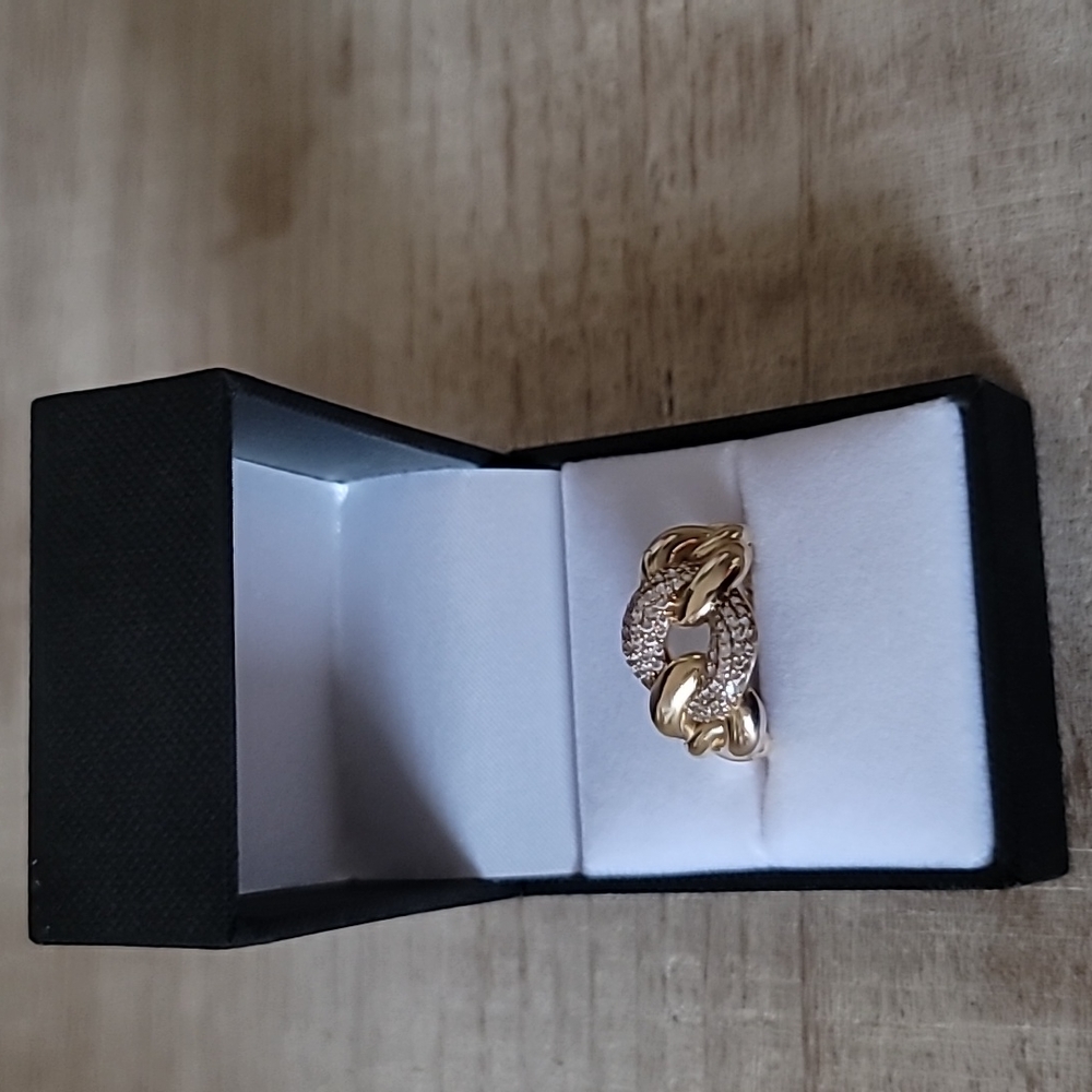 14KT SOLID GOLD CUBAN LINK RING